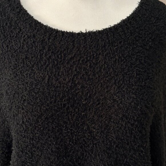 Mfpen men's Black Boucle Herreekvipering Pullover Furry sweater Sz XL cabin core - Picture 5 of 8